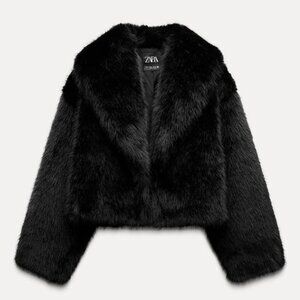 NWOT ZARA FAUX FUR JACKET